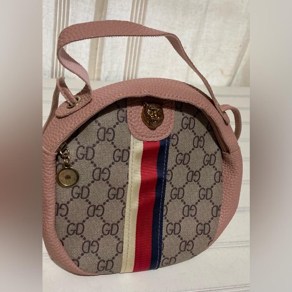 Fashion‎ Women’s Purse Round Popular Shape Tiger Head PU Leather - Pink Mini Bag - Picture 4 of 7